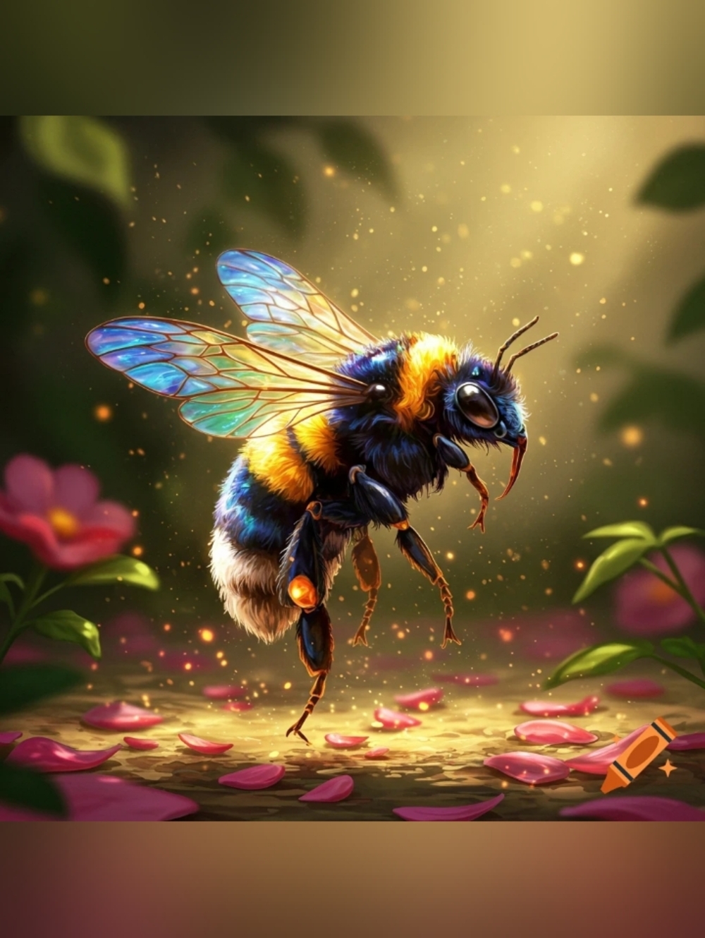 Vibrant Blue & Yellow Bee Kitchen Fridge Magnet Home Decor